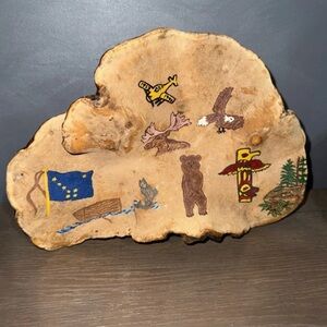 Large Hand Painted Native American Conk Shelf Mushroom Art Piece